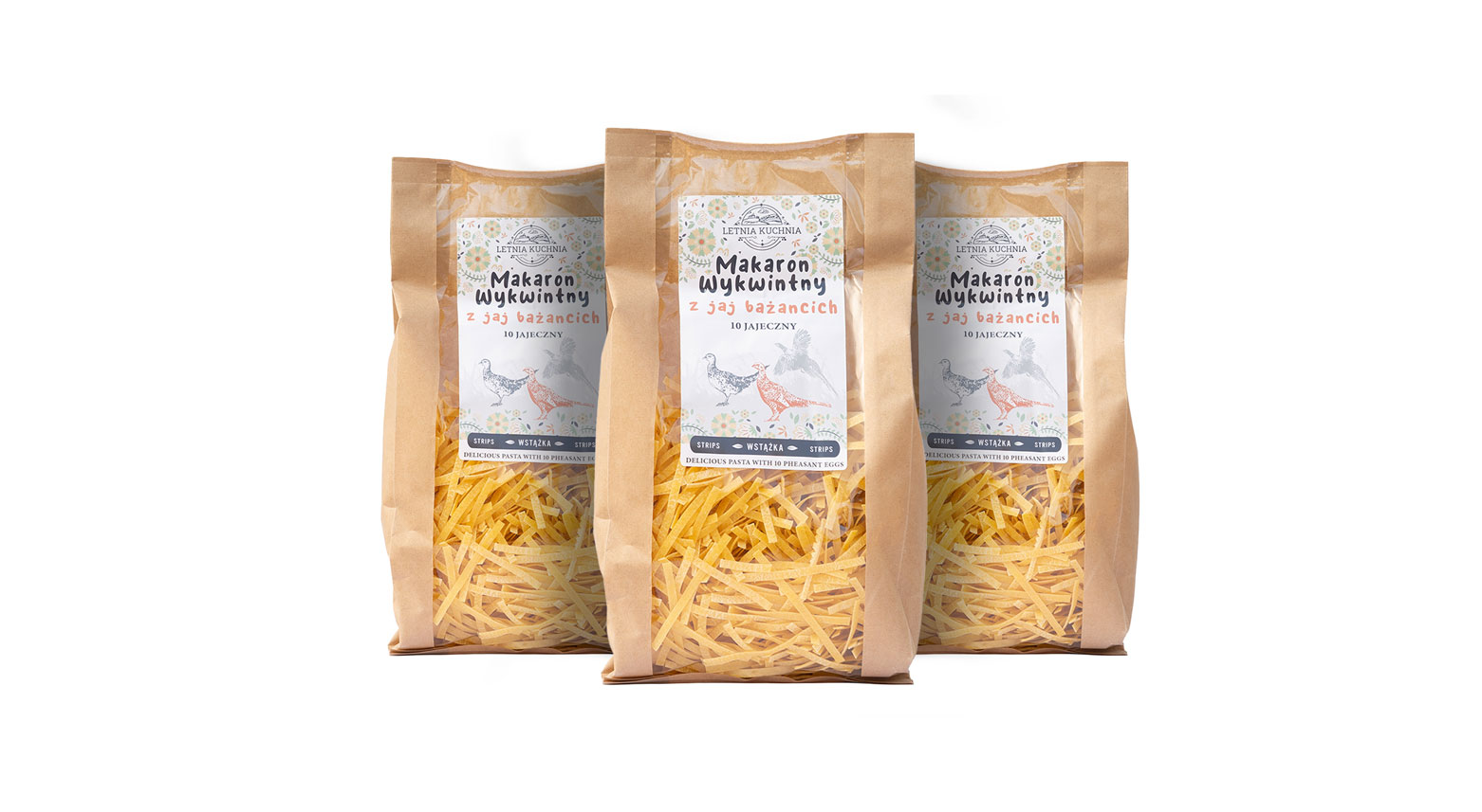 Wstążka- Makaron wykwintny z jaj bażancich- Letnia Kuchnia 3 opakownia